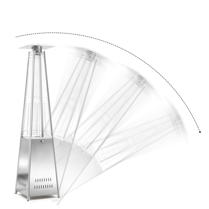 FITULA Stainless Steel Propane Standing Patio Heater & Reviews Wayfair